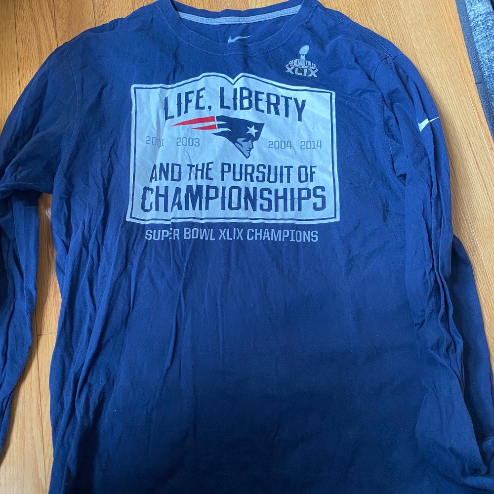 New England Patriots Super Bowl XLIX Champions Nike Shirt XL